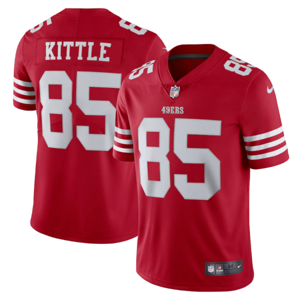 Toddlers San Francisco 49ers #85 George Kittle 2022 New Scarlet Vapor Untouchable Stitched Football Jersey Toddlers San Francisco 49ers #85 George Kittle 2022 New Scarlet Vapor Untouchable Stitched Football Jersey